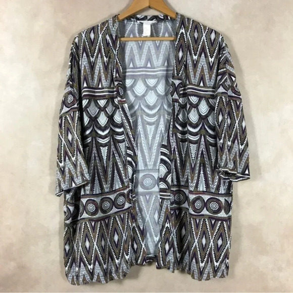 H&M Printed Geometric Cardigan MEDIUM - Picture 1 of 5